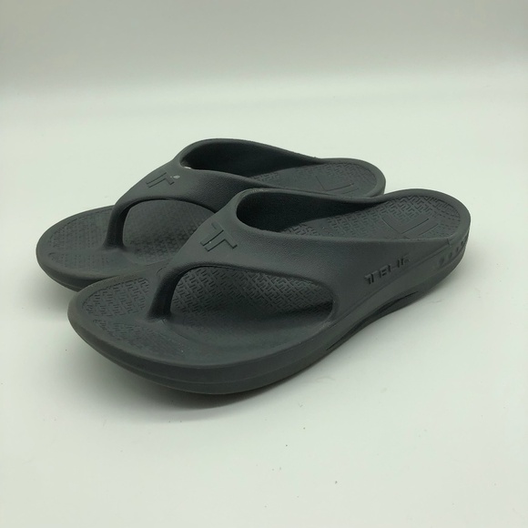 Telic Sandals Size XS Black Comfort Unisex Flip Flop Thong Sandals - Picture 1 of 7